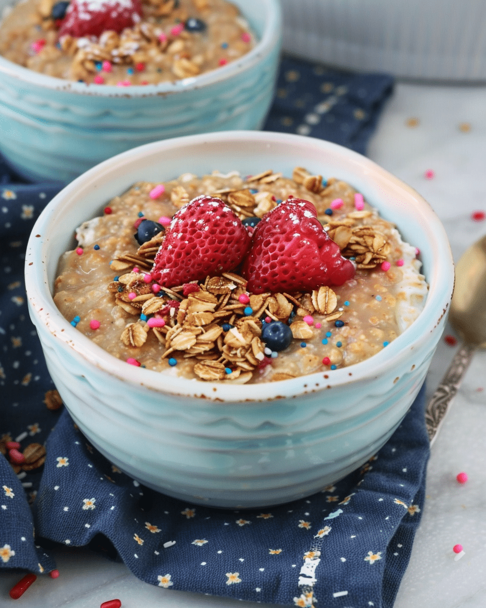 Sugar Cookie Protein Baked Oats