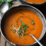 Vegan Roasted Carrot and Red Pepper Soup