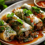 Thai Basil Beef Rice Paper Rolls