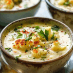 Mediterranean-Style Cauliflower Soup