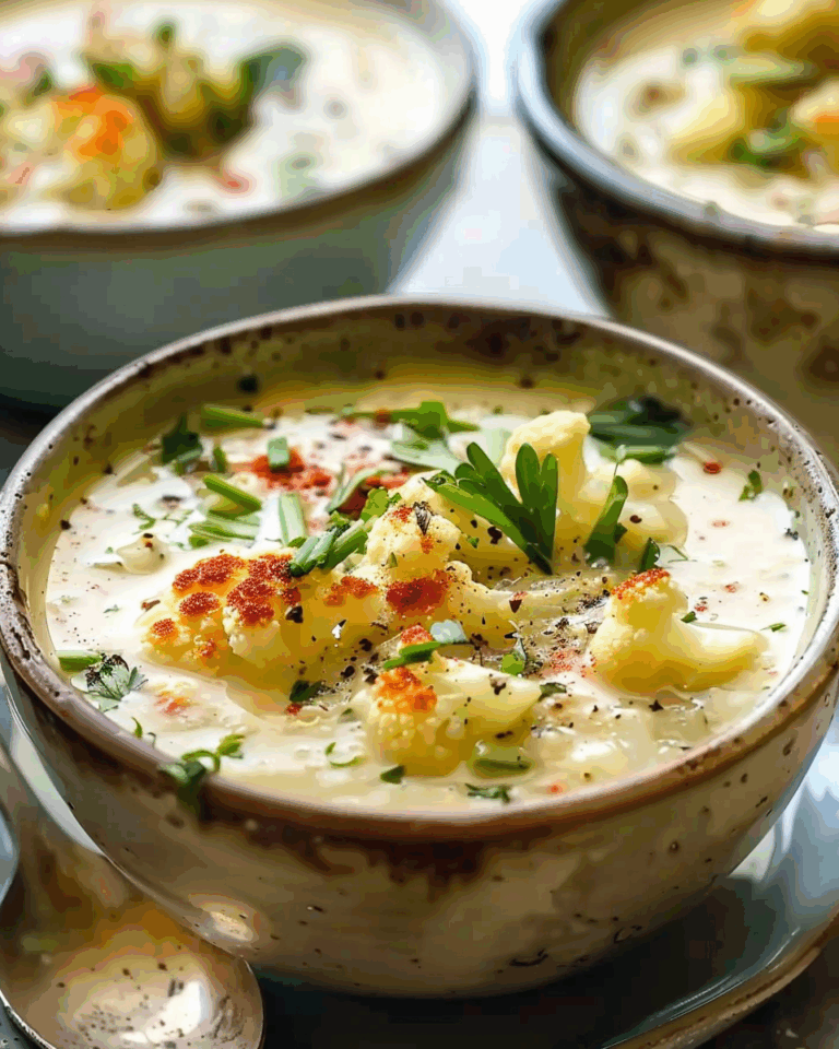 Mediterranean-Style Cauliflower Soup