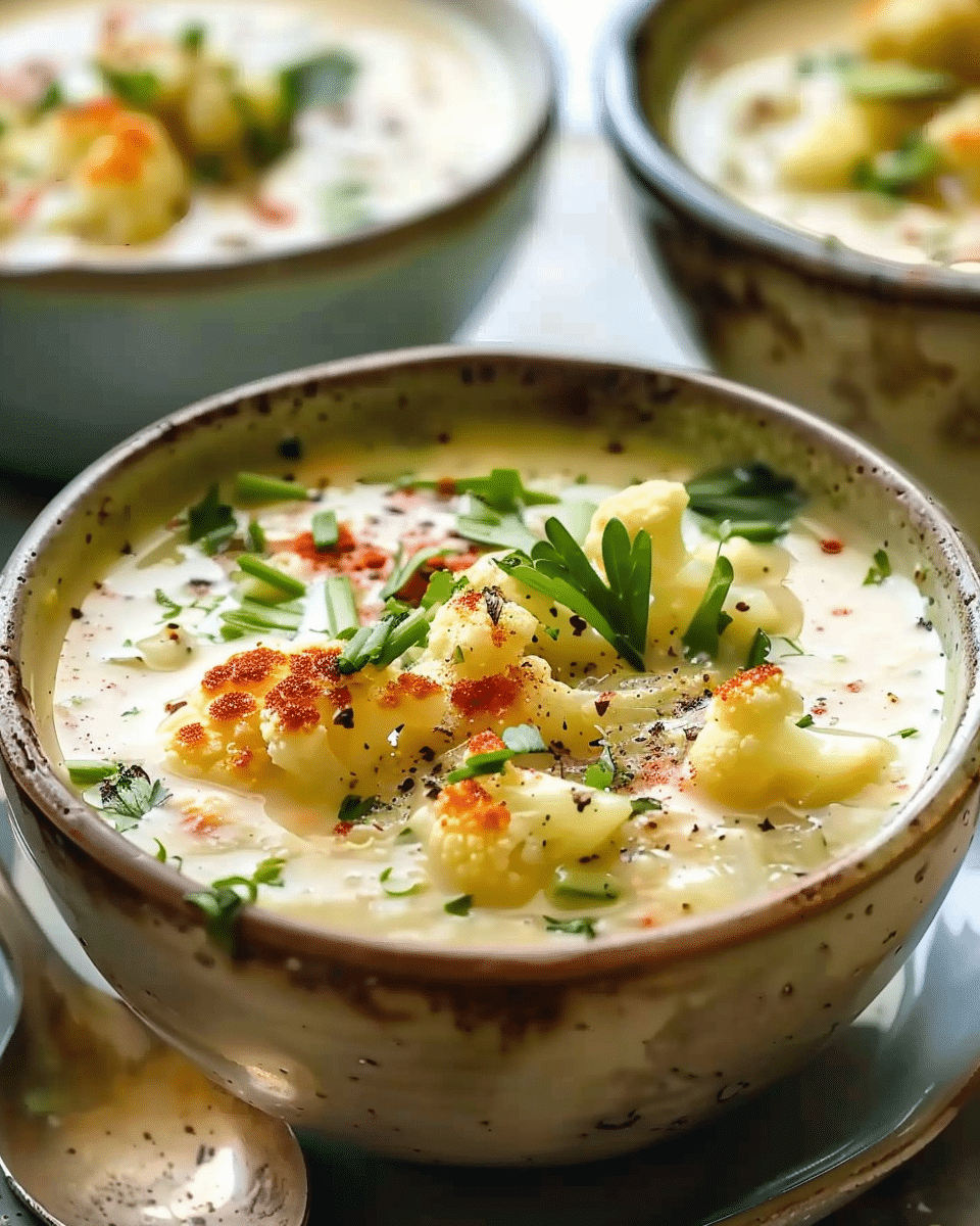 Mediterranean-Style Cauliflower Soup