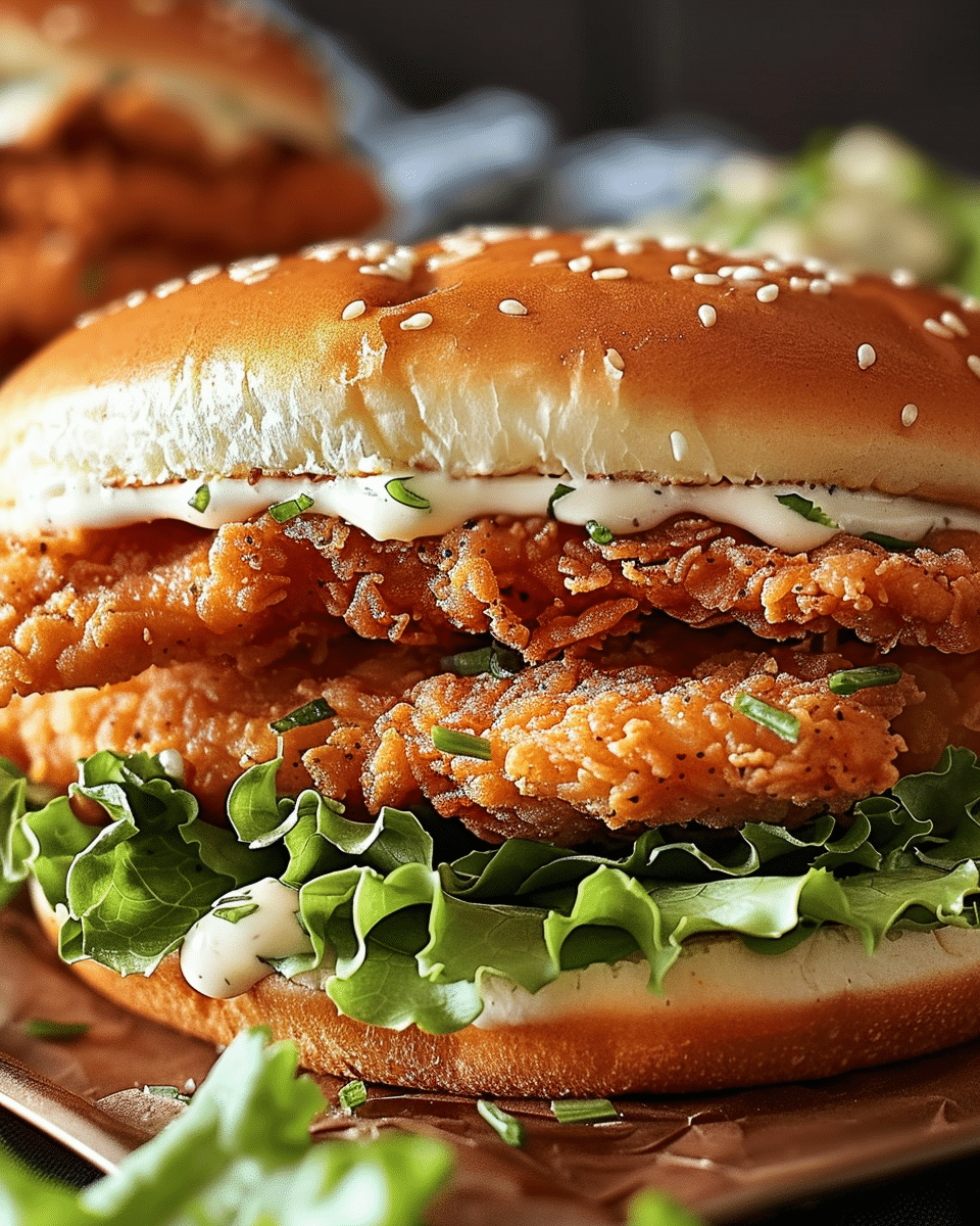 Crispy Chicken Sandwich with Garlic Mayo