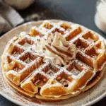 Cinnamon Waffles with Cinnamon Whipped Cream