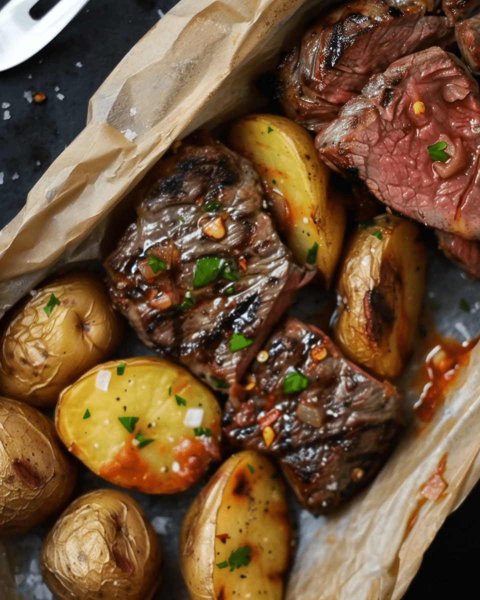Garlic Steak & Potato Foil Packets: Easy, Flavor-Packed, No-Fuss Comfort