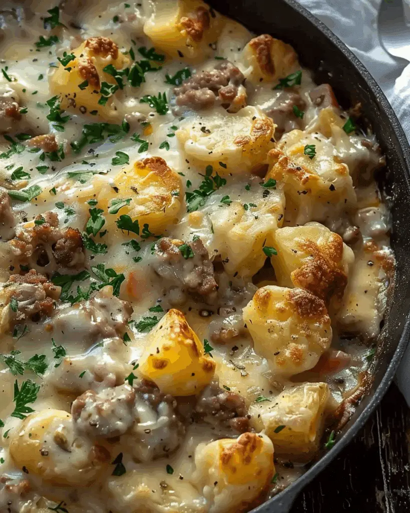 Creamy Meat & Potato Skillet