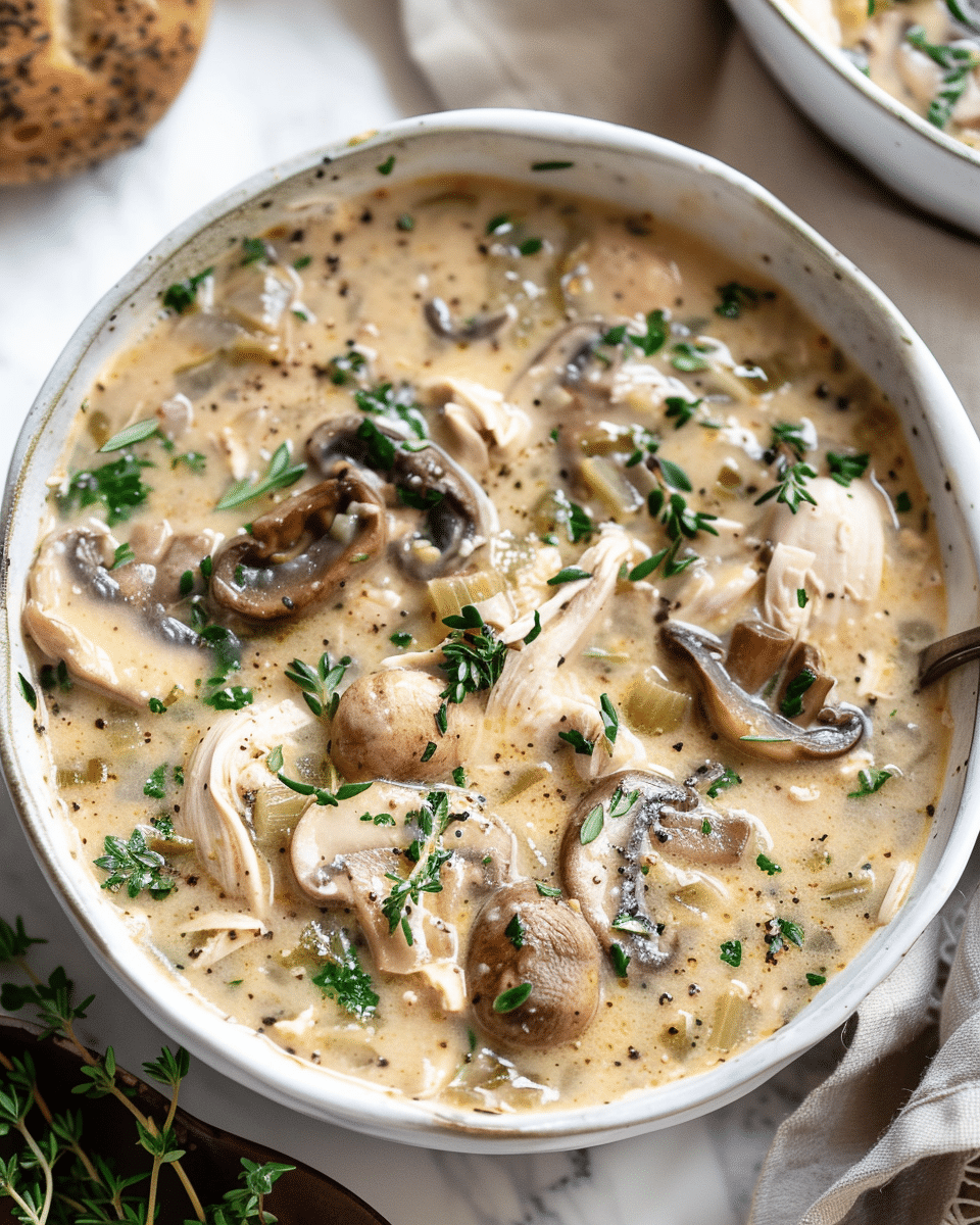 Rotisserie Chicken and Mushroom Soup