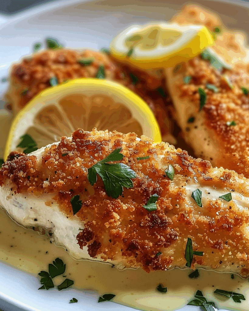 Lemon Pecorino Crusted Chicken