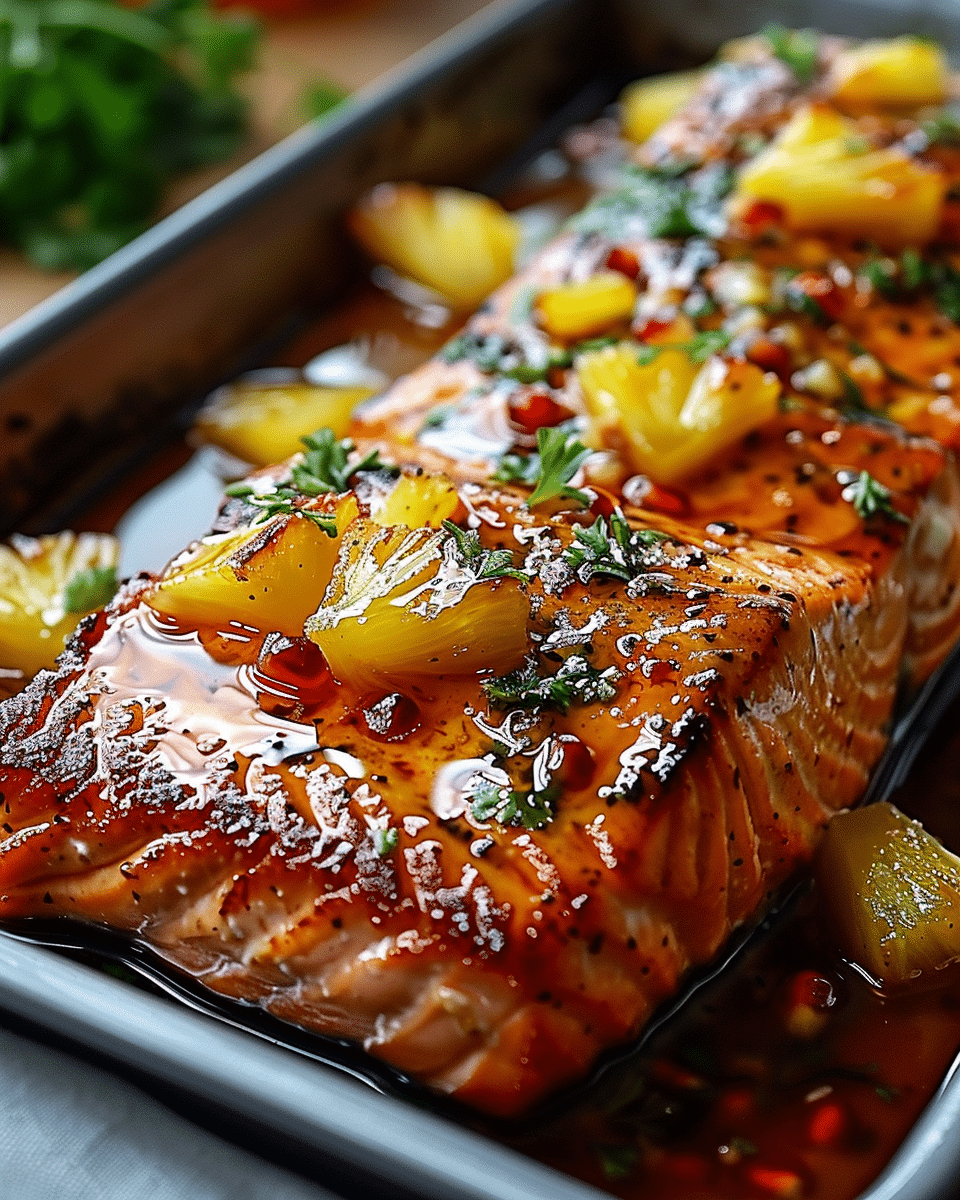 Honey Pineapple Salmon