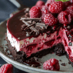 Dark Chocolate Raspberry Cheesecake
