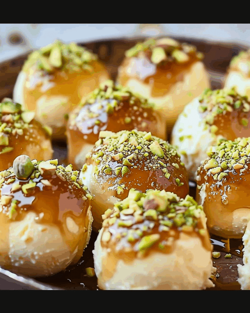Ricotta Pistachio Honey Bites