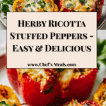 Herby Ricotta Stuffed Peppers Recipe