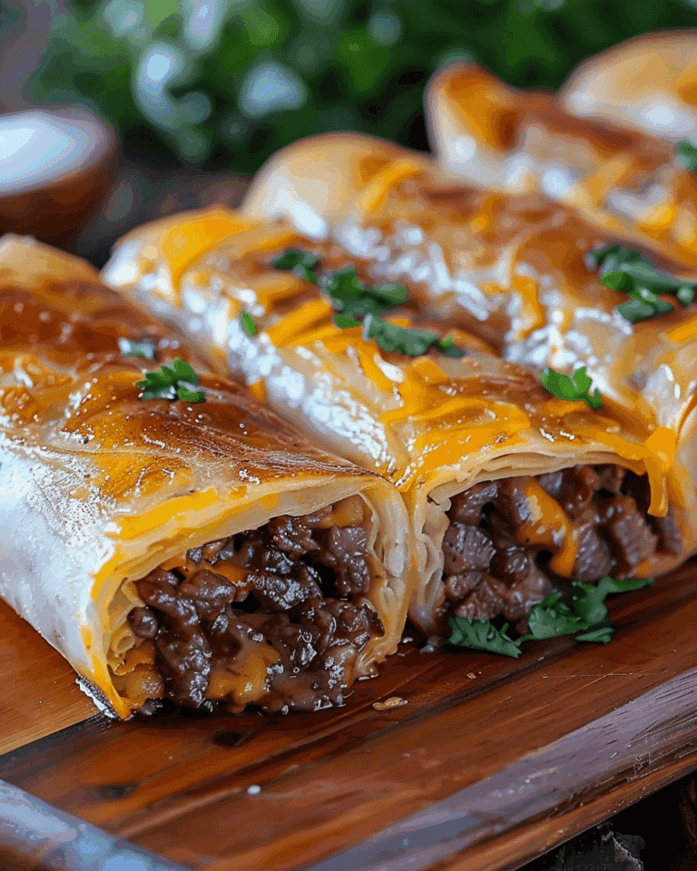 Cheesy Garlic Butter Beef Roll-Ups