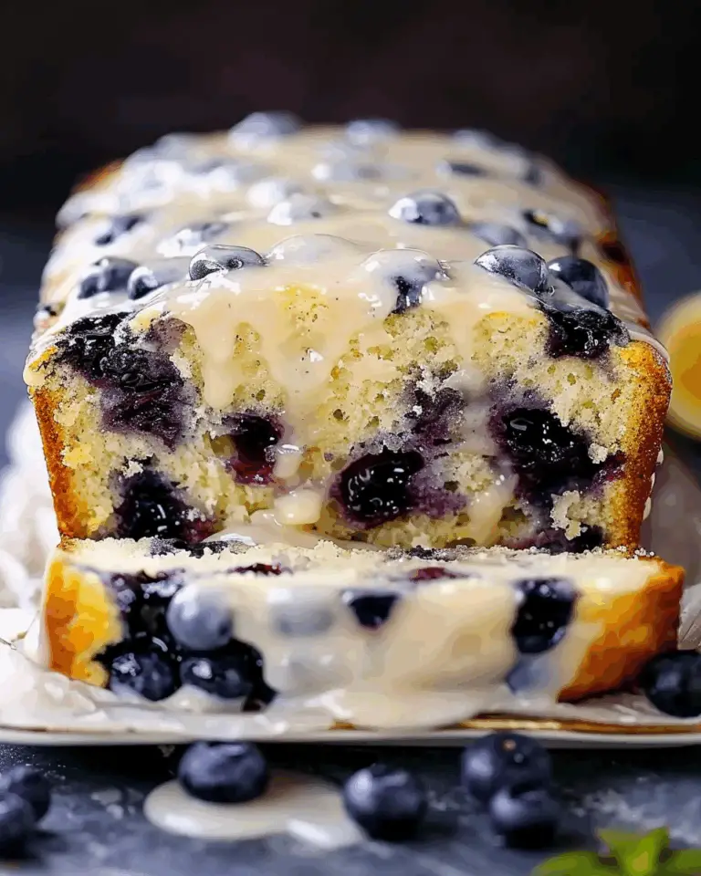 Lemon Blueberry Loaf Cake with Lemon Glaze
