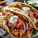 Grilled Chicken Gyros with Tzatziki Sauce