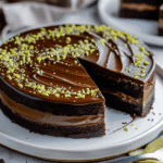 Dubai Chocolate Cake with Pistachio Kataifi Filling