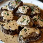 Succulent Ribeye Steak with Creamy Garlic Sauce