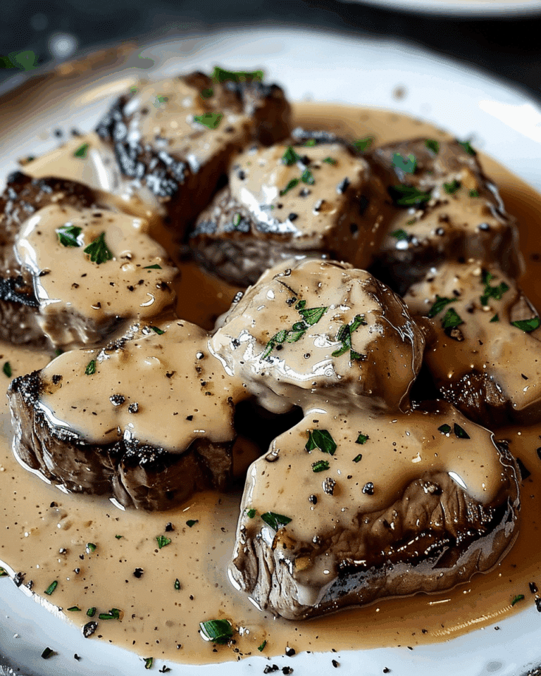 Succulent Ribeye Steak with Creamy Garlic Sauce
