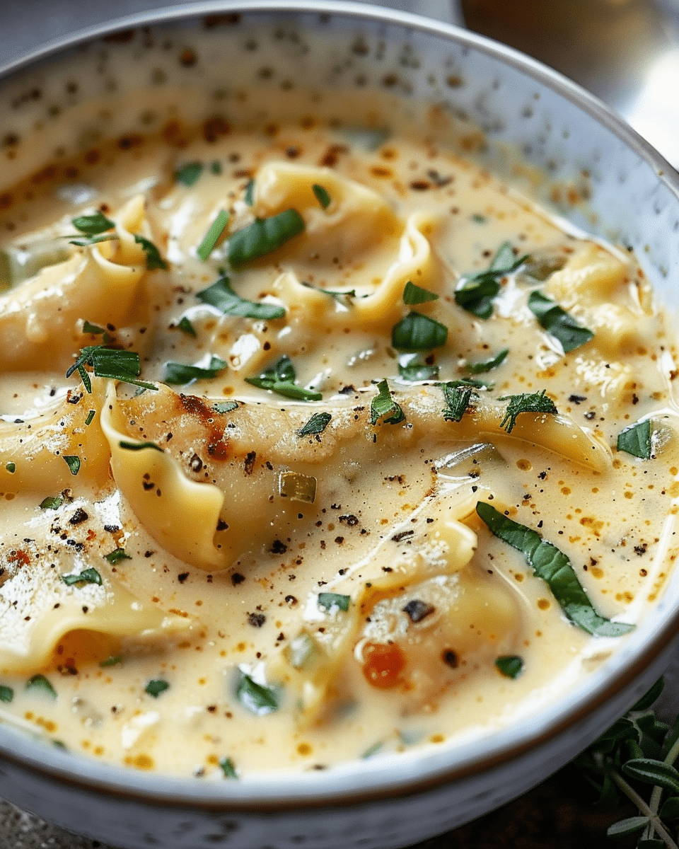 Turkey Sausage & Spinach Lasagna Soup