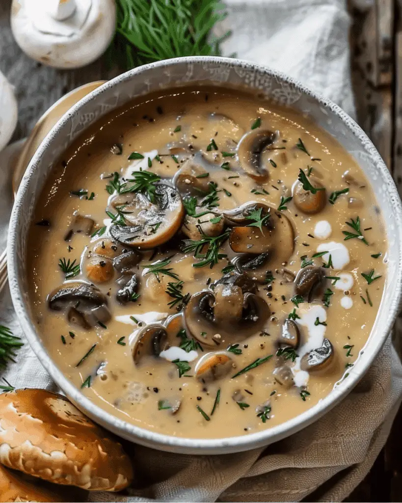 Creamy Hungarian Mushroom Soup