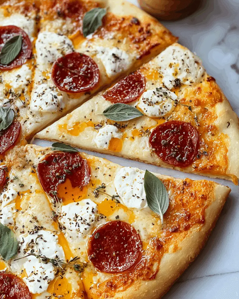 Hot Honey Pepperoni Ricotta Pizza Recipe