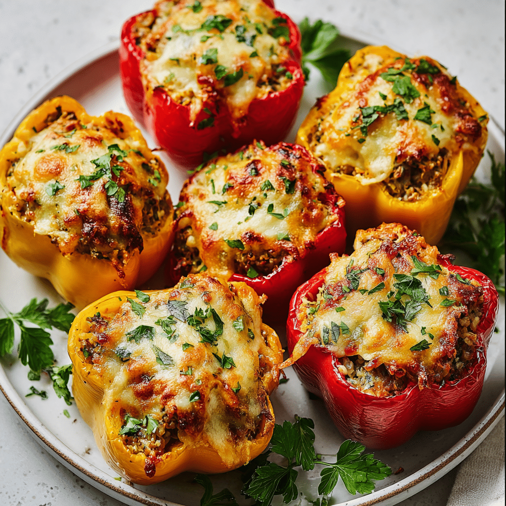 Herby Ricotta Stuffed Peppers Recipe - Recipe Image