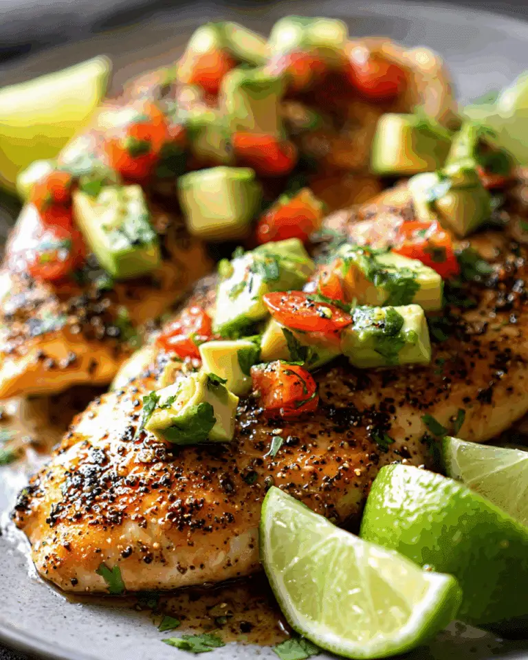 Fiesta Lime Chicken with Avocado Salsa Recipe