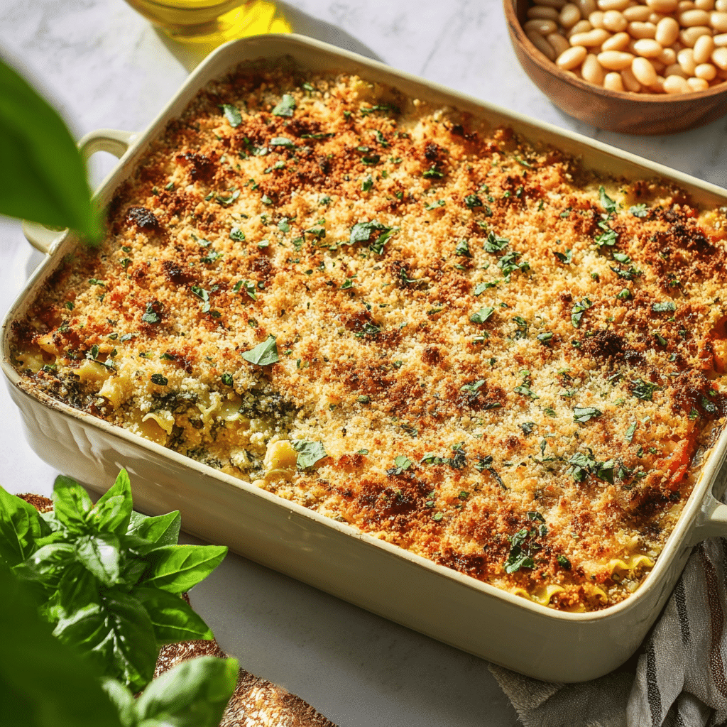 White Bean and Pesto Bake Recipe - Recipe Image