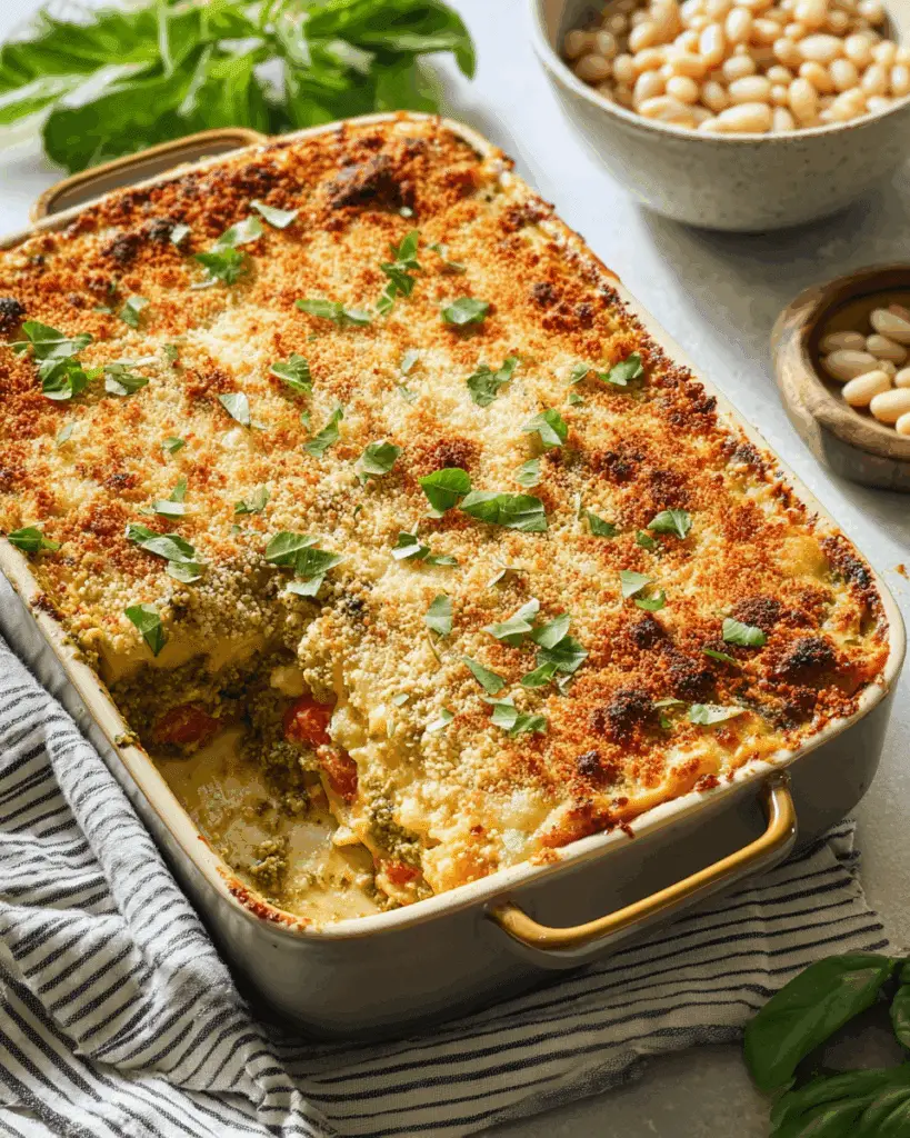 White Bean and Pesto Bake Recipe