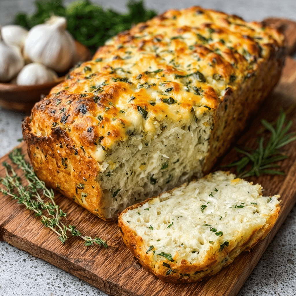 Cheese Herb Garlic Quick Bread Recipe - Recipe Image