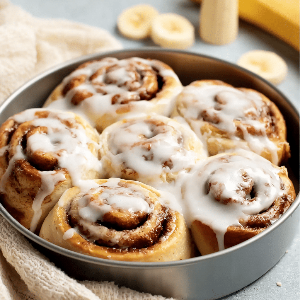 Banana Bread Cinnamon Rolls Recipe - Recipe Image
