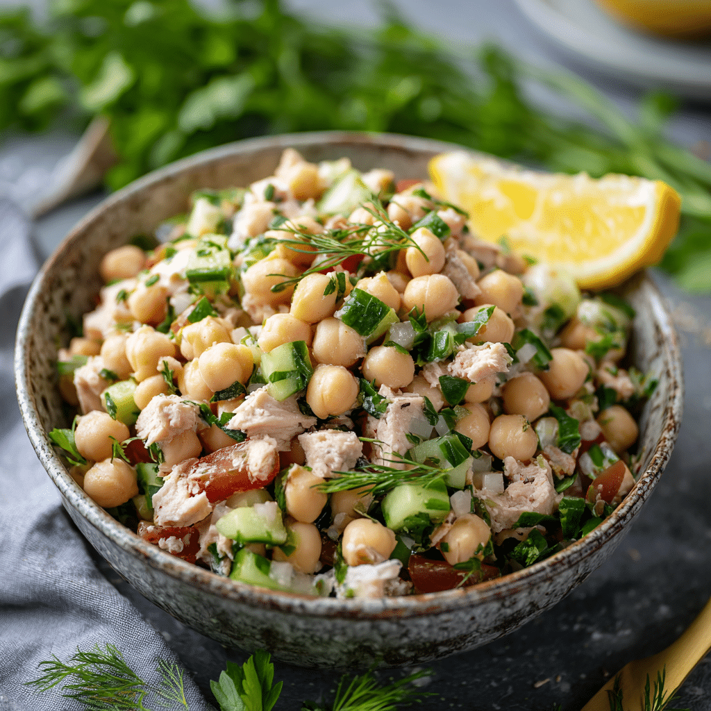 Tuna Garbanzo Bean Salad Recipe - Recipe Image