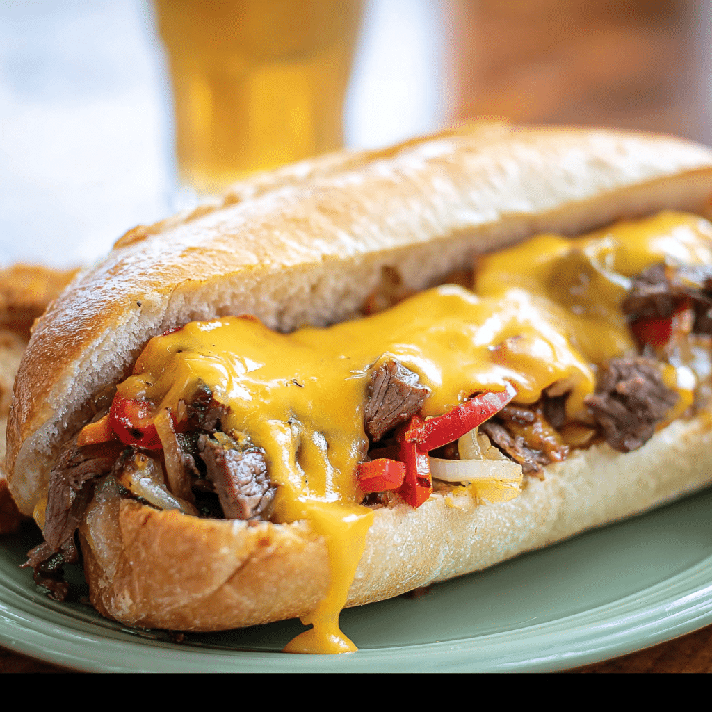 Beef Philly Cheesesteaks Recipe - Recipe Image