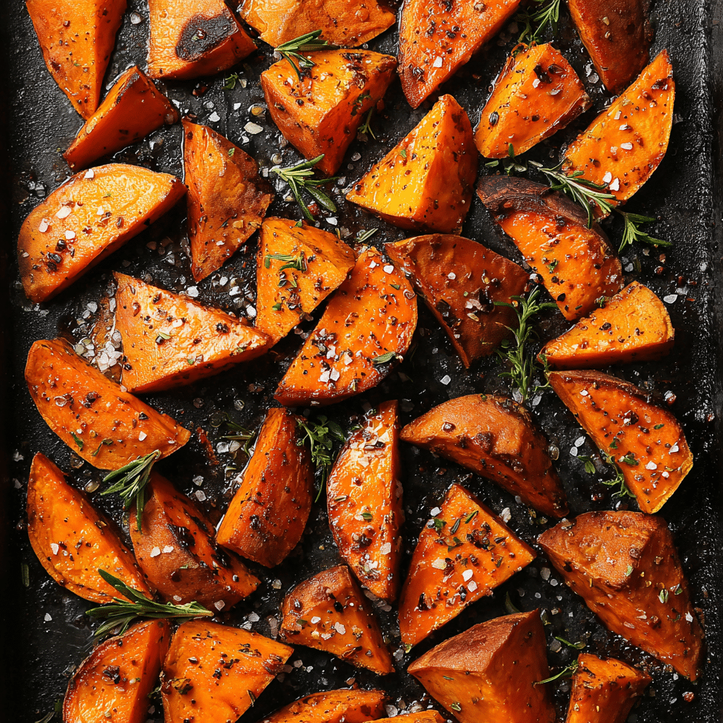Crispy Roasted Sweet Potatoes Recipe - Recipe Image