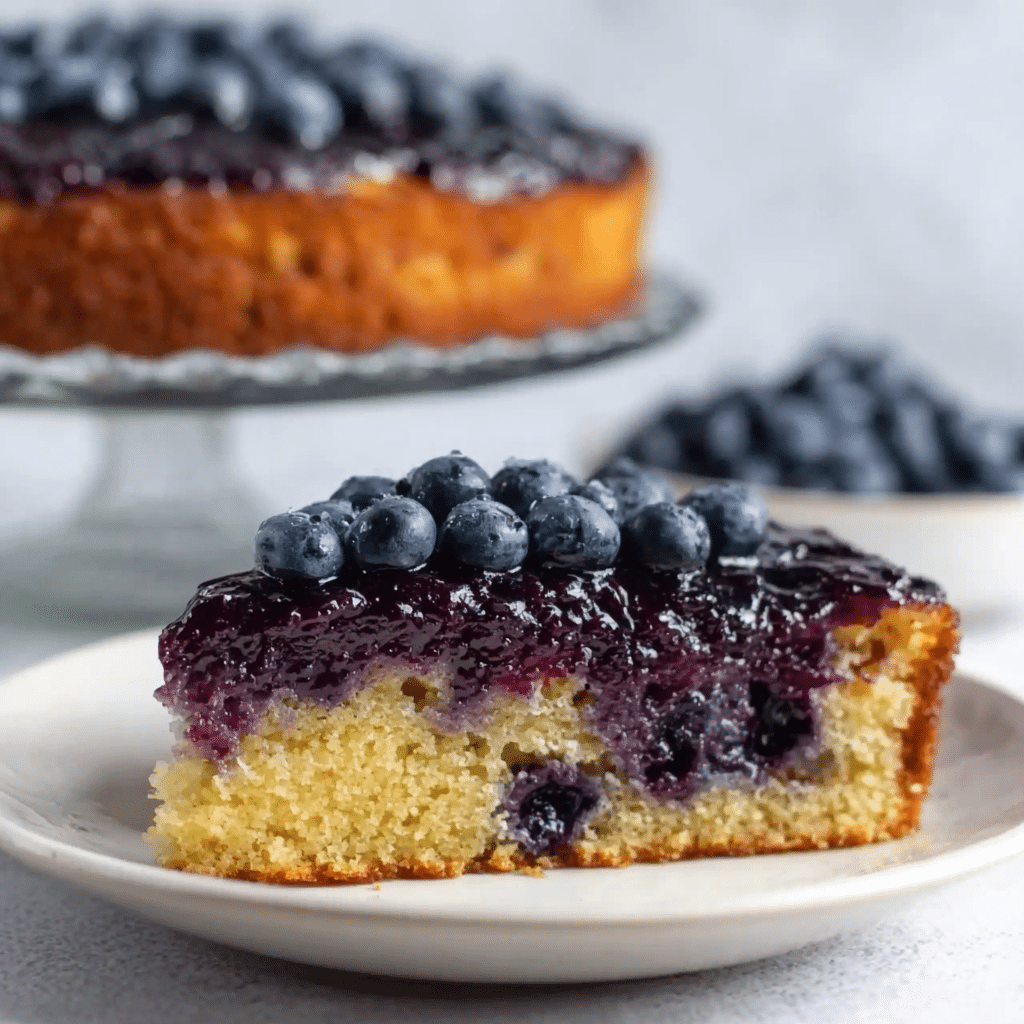Blueberry Upside Down Cake Recipe - Recipe Image