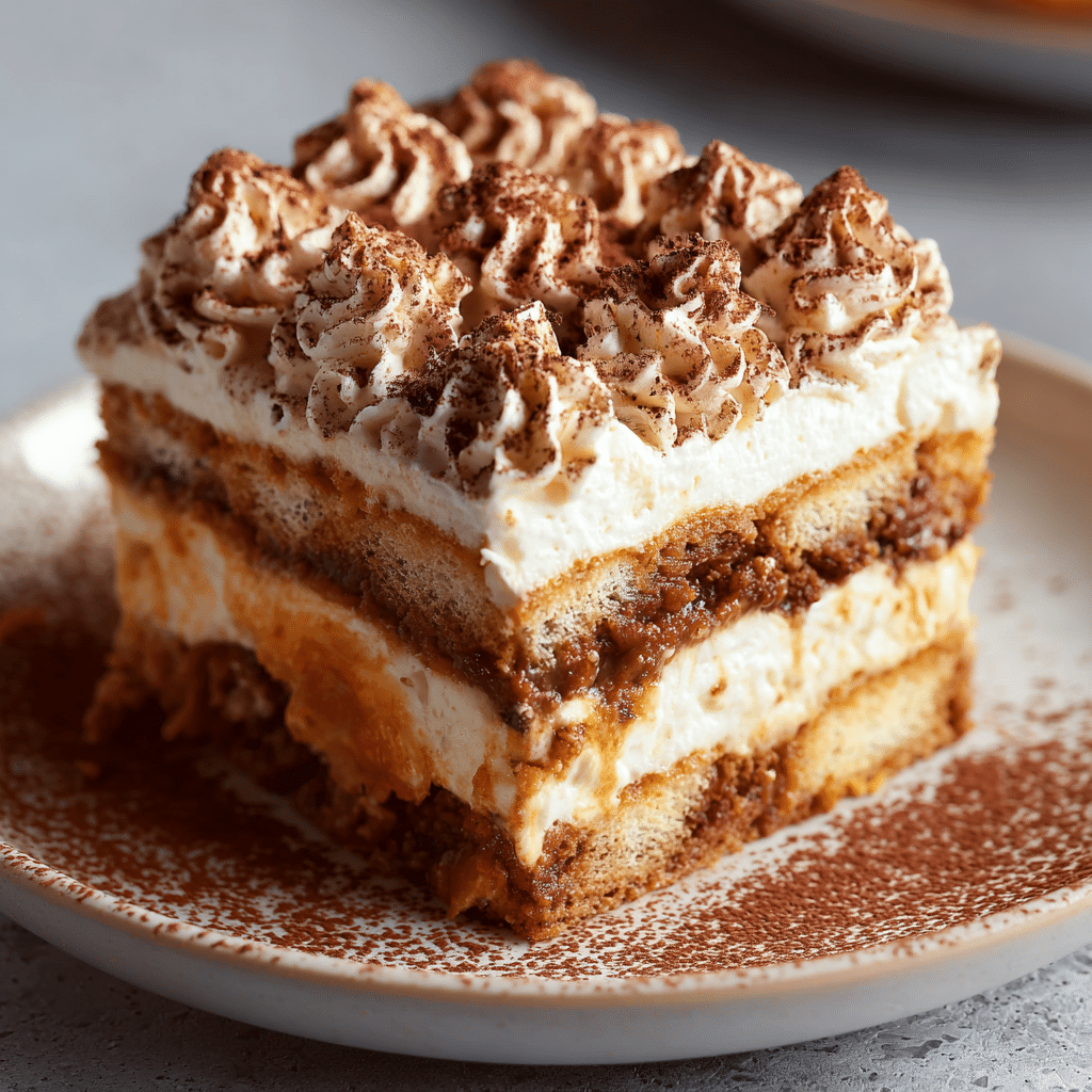 Creamy Pumpkin Tiramisu Recipe - Recipe Image