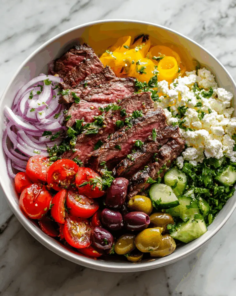 Mediterranean Steak Bowl Recipe