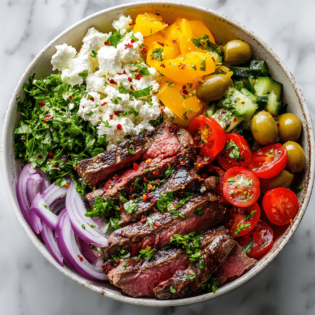 Mediterranean Steak Bowl Recipe - Recipe Image
