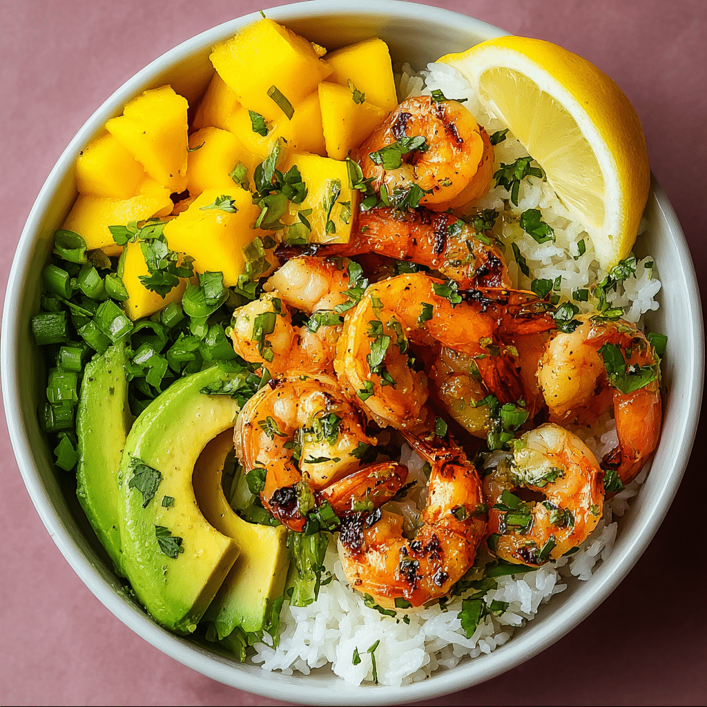 Shrimp Avocado Mango Bowls Recipe - Recipe Image