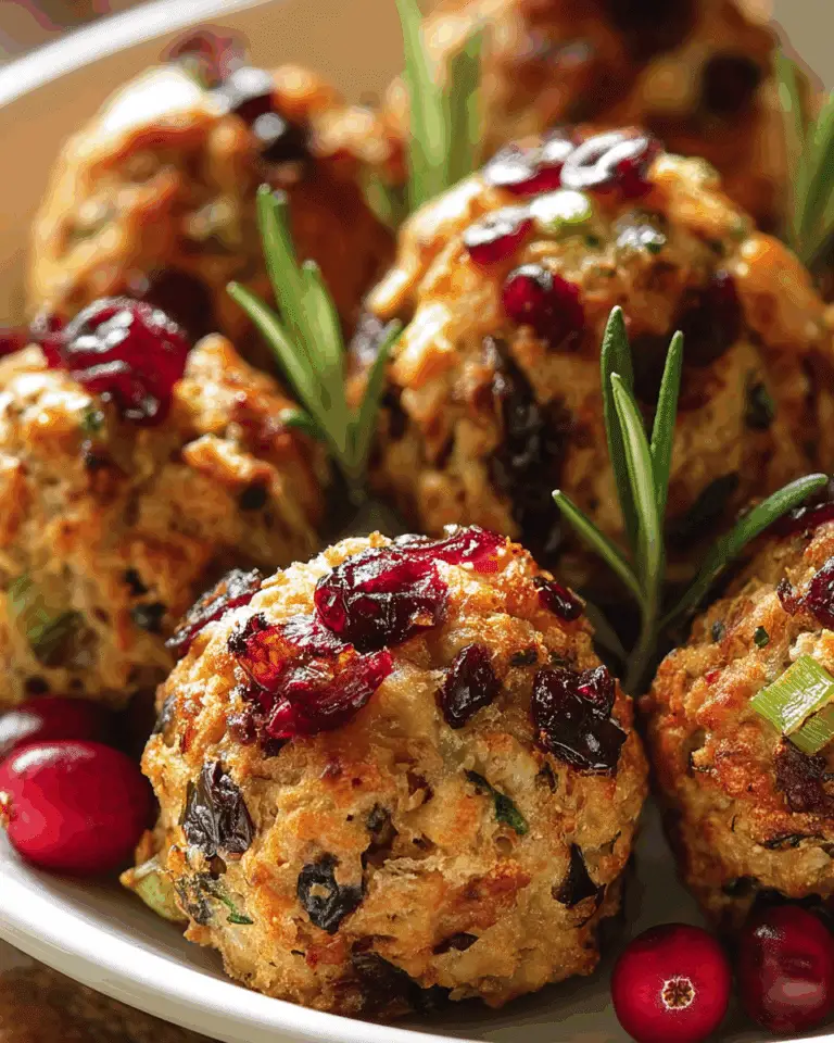 Cranberry Turkey Stuffing Balls Recipe