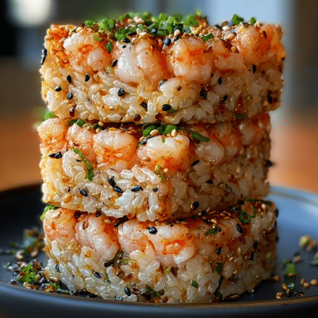 Spicy Shrimp Sushi Stacks Recipe - Recipe Image