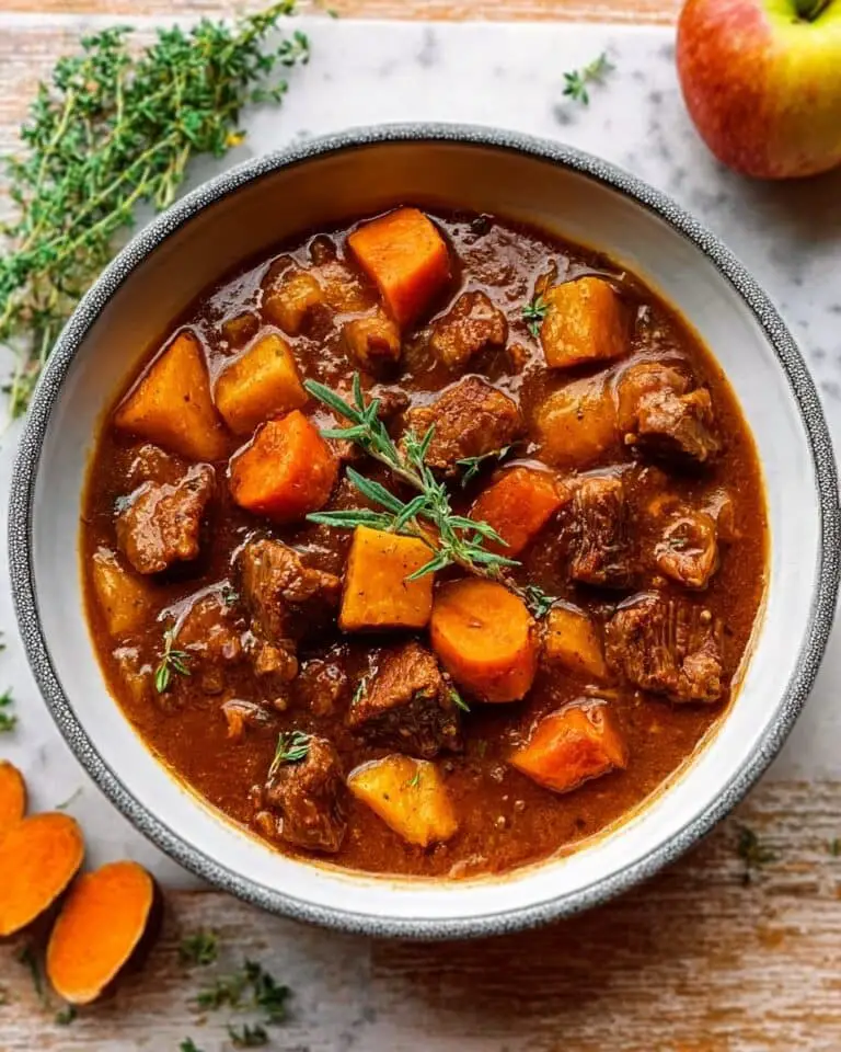 Harvest Harmony Beef & Sweet Potato Stew Recipe