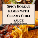 Creamy Spicy Ramen with Grilled Korean Beef Recipe