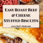 Roast Beef and Cheese Stuffed Biscuits Recipe