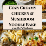 Creamy Chicken Mushroom Noodle Bake Recipe