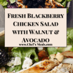 Blackberry Chicken Salad with Avocado & Walnut Recipe