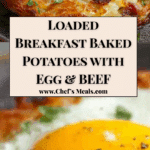 Loaded Breakfast Baked Potatoes with Egg, Bacon & Cheese Recipe