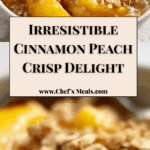 Cinnamon Peach Crisp with Buttery Oat Topping Recipe