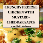 Pretzel Chicken with Mustard-Cheddar Sauce Recipe