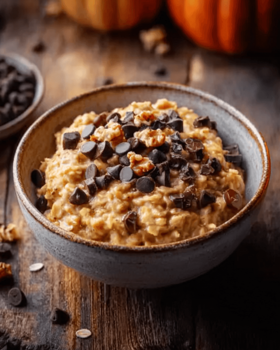 Pumpkin Chocolate Chip Baked Oatmeal Recipe